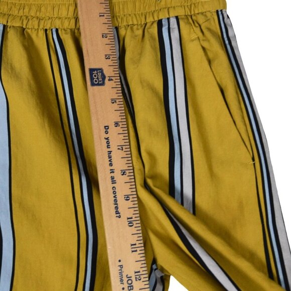 *Minor Flaws* Zara Woman Mustard Yellow Striped Wide-Leg Pants XS High Waist - Picture 7 of 11